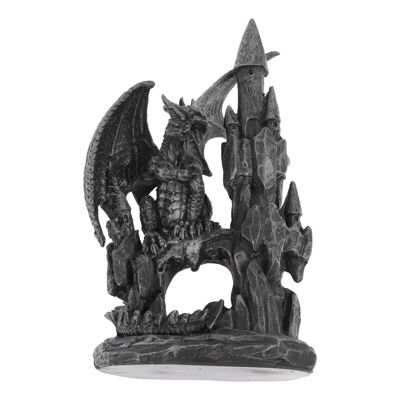 

Lava Battle Dragon Sculpture Skull Dragon Halloween Decor 2025 Halloween Desktop Figurine Resin Statue for Halloween Home Office