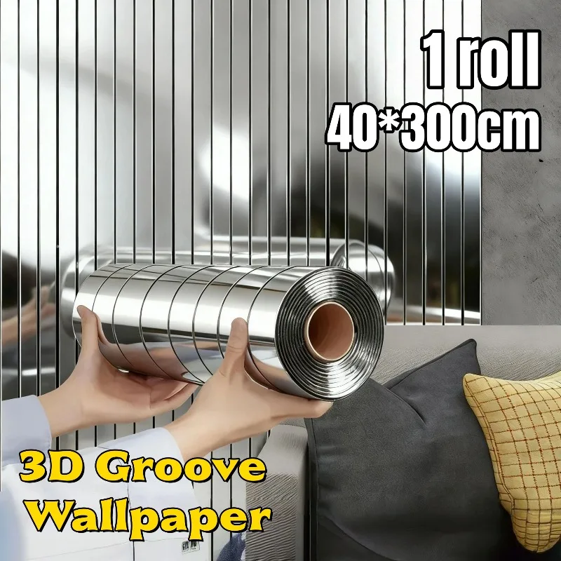 

3D Metal Mirror Self-adhesive Wallpaper for Wall Cladding Thicken Waterproof Peel and Stick Foam Wall Panels for Interior Decor
