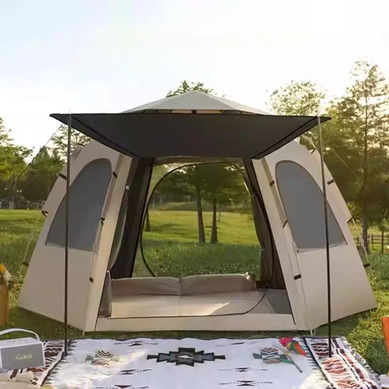

Automatic Hexagonal Camping Tent Light-Weight Windbreaker Camping Tent Folding Sunshade Waterproof Carpa De Viaje Outdoor Gear
