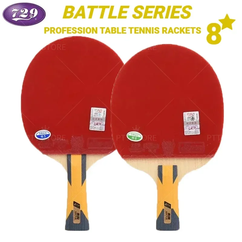 Original Freundschaft 8 Sterne Battle Serie Tischtennis schläger 5 2 Carbon Tischtennis Paddel Beruf Tischtennis schläger