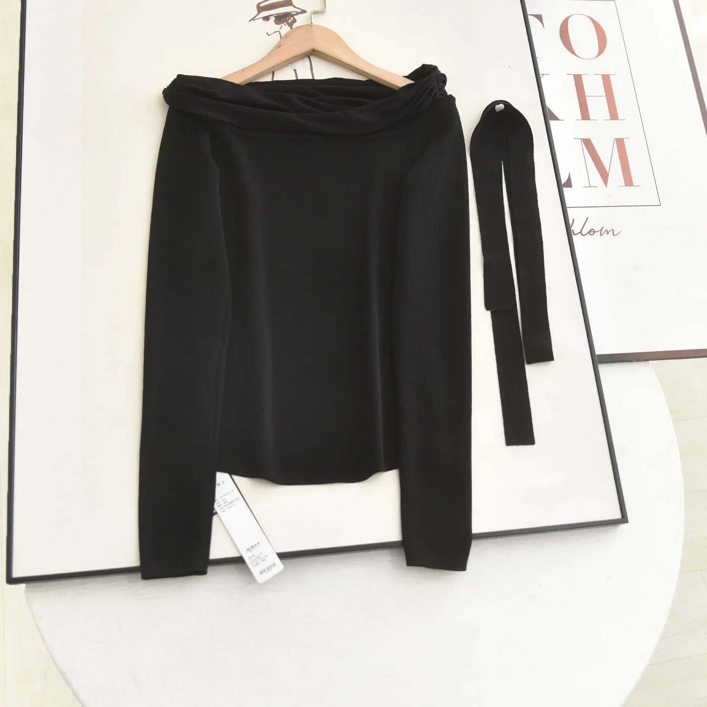 

Вязаный свитер с бахромой и бахромой для похудения, женский длинный топ све во французском стиле для весеннего сезона