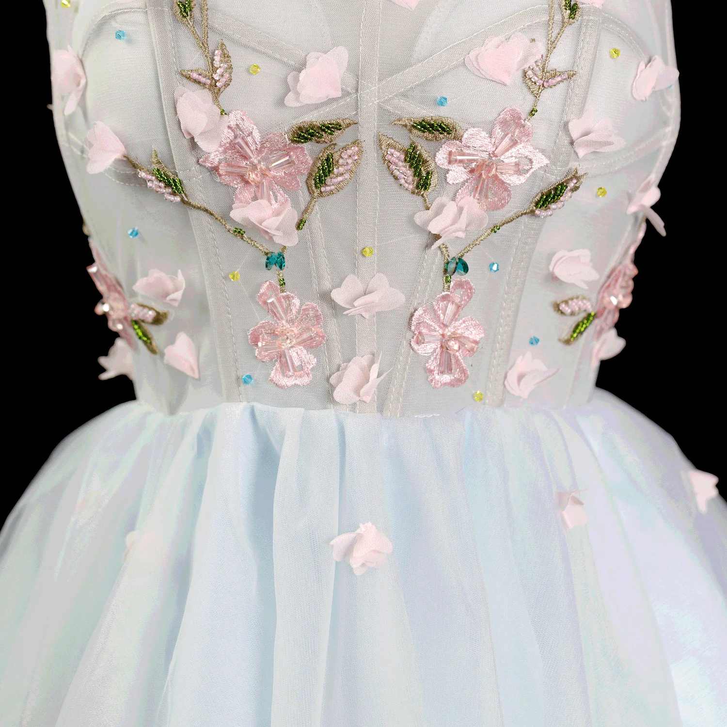 AnXin SH-Robe de soirée en dentelle bleue, tenue de princesse, sans bretelles, perlée, rose, cristal, fleur, nœud, courte, personnalisée, petite robe blanche