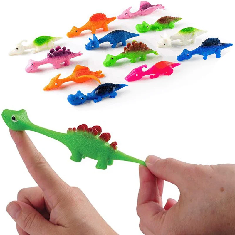 Funny Finger Dinosaur Sling Shots Novelty Toys Birthday Party Favors For Kids Goodie Bags Juguetes Baratos Y Divertidos