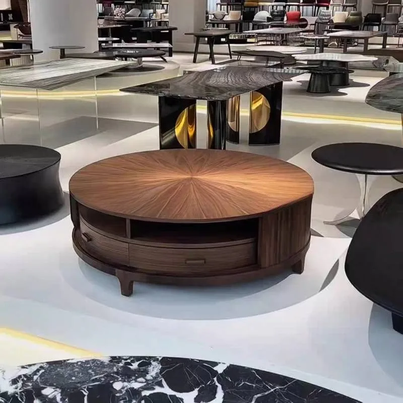 Quality Decoration Coffee Tables Round Brown Salon Living Room Coffee Tables Corner Modern Bauhaus Tavolino Da Salotto Furniture