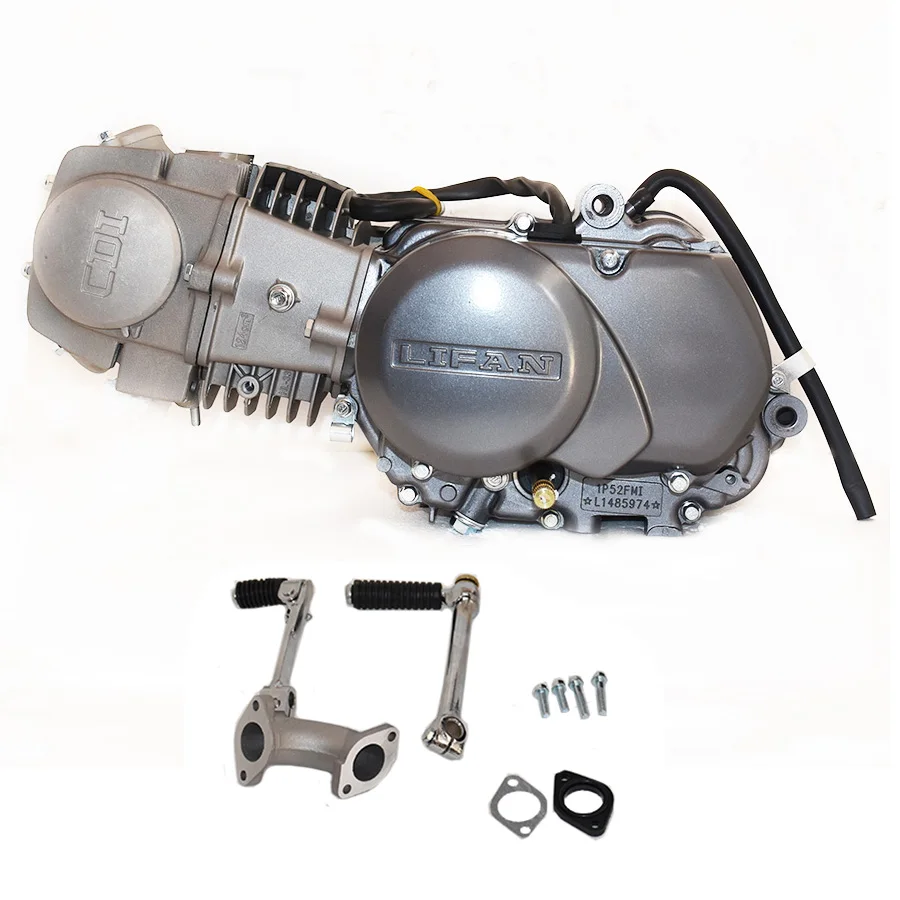 Conjunto de Motor LiFan de 125cc con Arranque a Patada y Cilindro de Aleación de Aluminio 2026 para Pit Bike, Dirt Bike, ATV y Motocicleta