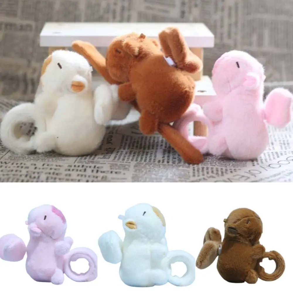 

Capybara Rodent Capybara Clap Circle Toys Wings Trembling With Wings Capybara Plush Wrist Band Pink Pull Rope