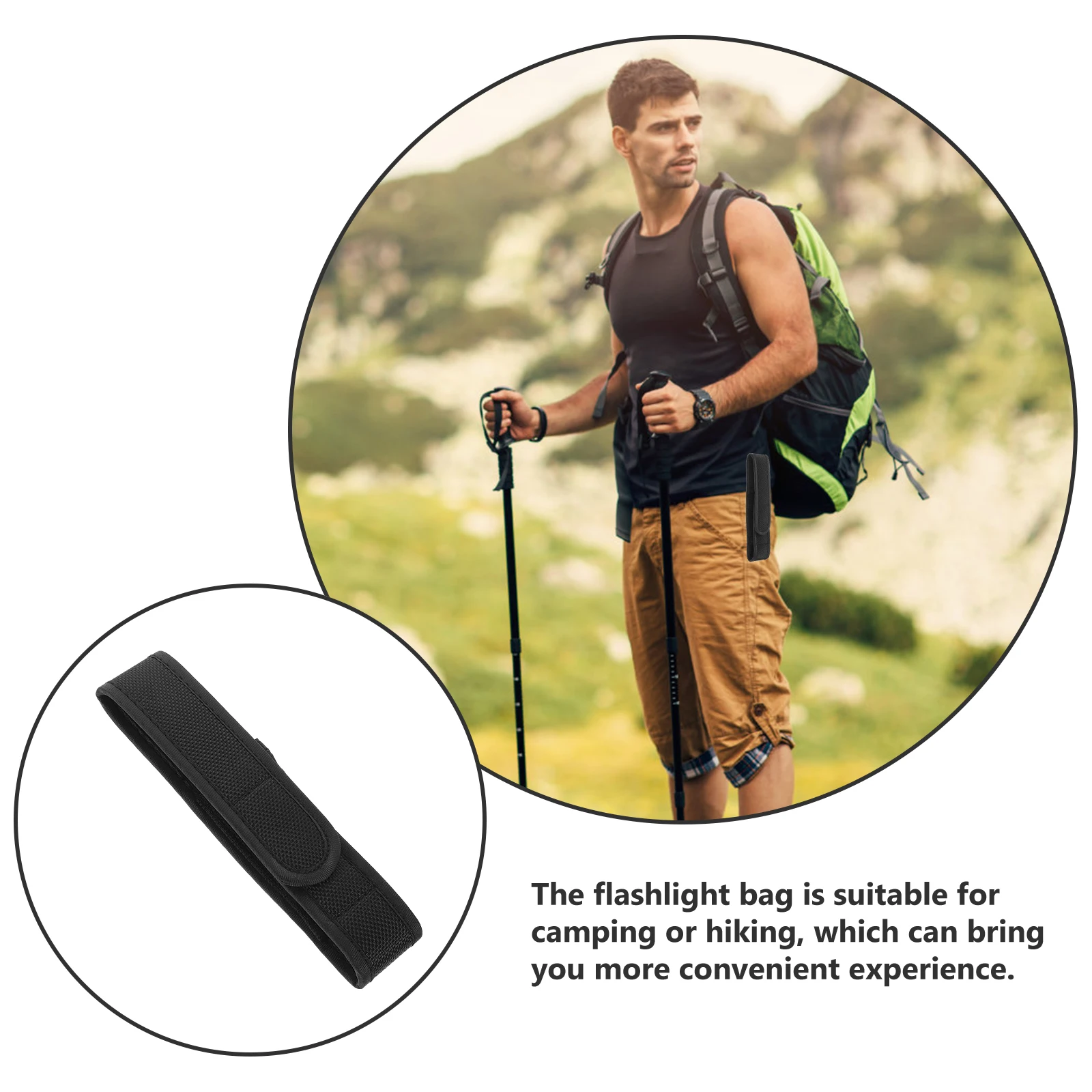 

Durable Nylon Flashlight Holder Belt Pouch Multipurpose Flashlight For Duty Belt Sturdy Outdoor Storage Pouch For