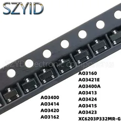 100PCS SOT23 AO3400 AO3414 AO3420 AO3162 AO3160 AO3421E AO3400A AO3413 AO3424 AO3415 AO3423 XC6203P332MR-G