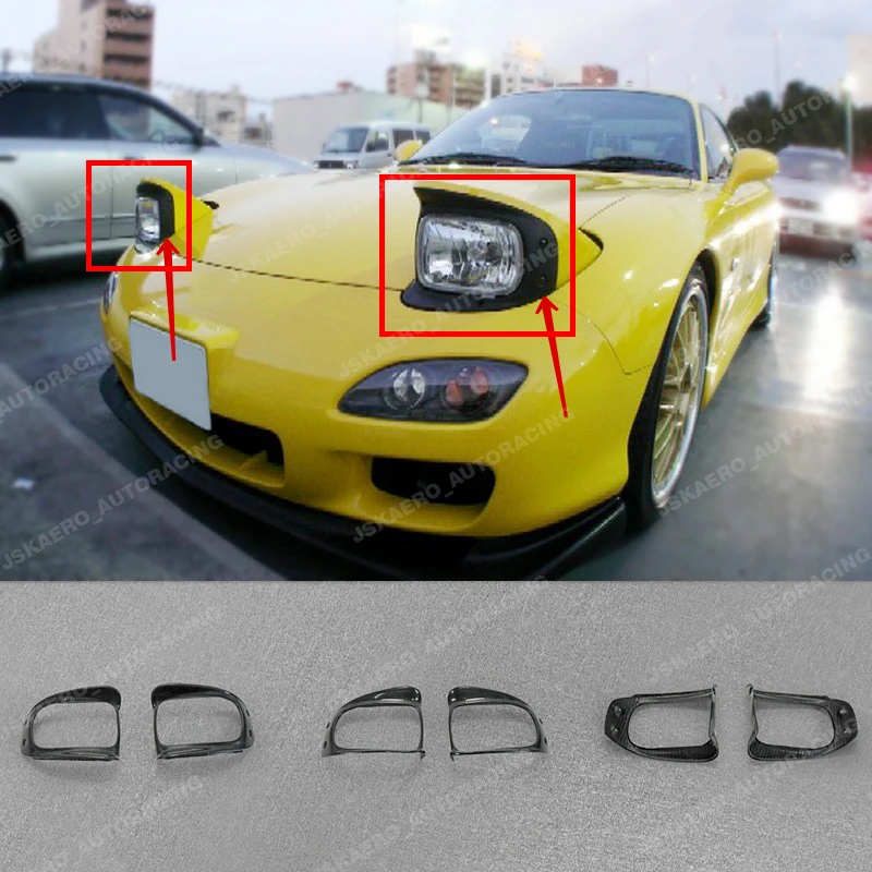 

For Mazda RX7 FD3S Carbon Fiber Front Headlight Inner Surround Cover Bodykits