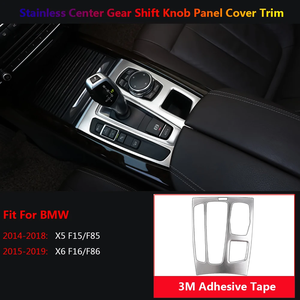 Stainless Car Interior Dashboard Air Vent Outlet Window Lifter Switch Speaker Gear Shift Pannel Cover Trim For BMW X5 X6 F15 F16