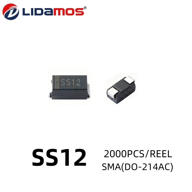 2000 pièces/bobine Diode redresseuse Schottky SS12 SS14 SS16 SS110 SMA SMD à montage en surface