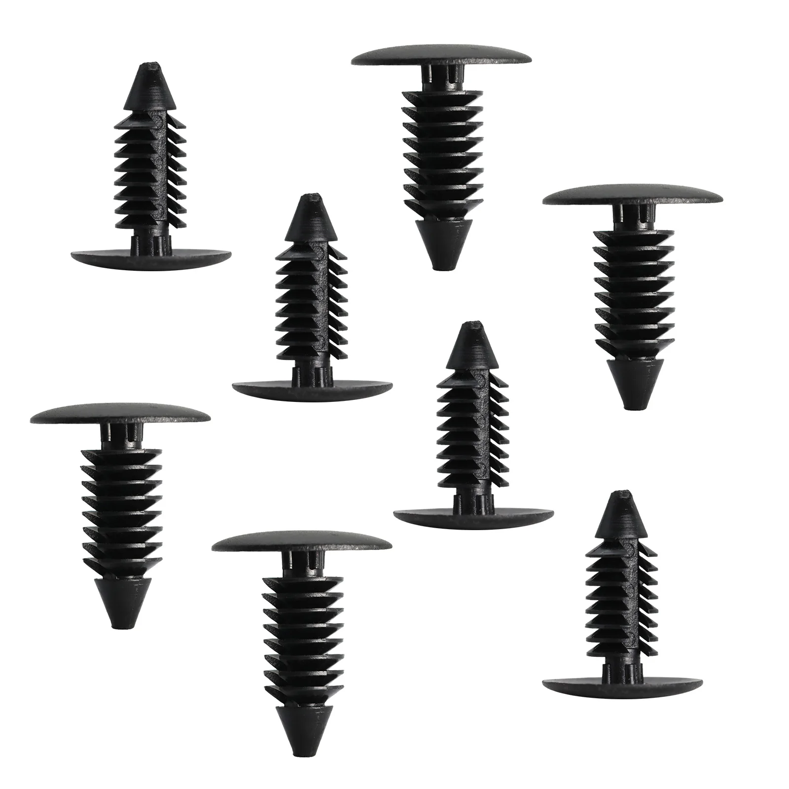 100 Stück 8MM Auto-Befestigungsclips Universelle Kunststoff-Clips für Kotflügel und Stoßstangen Autotür-Zierleisten Stoßstangen-Nieten Clip-Schrauben Befestigungselemente – Detail 8