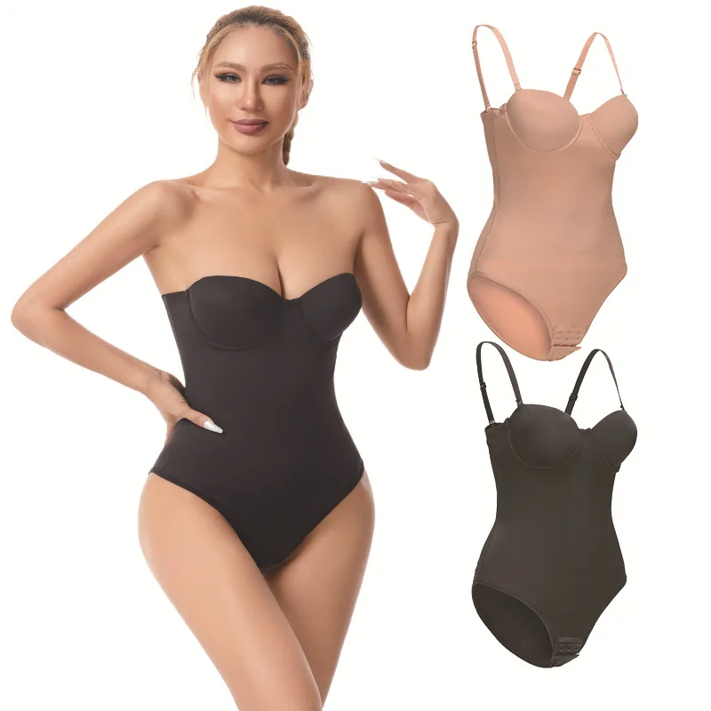 Seamless Bodysuits for Women Slim Body Shaper Waist Trainer Backless Shapewear Bodysuit with Bra Shaping Underwear