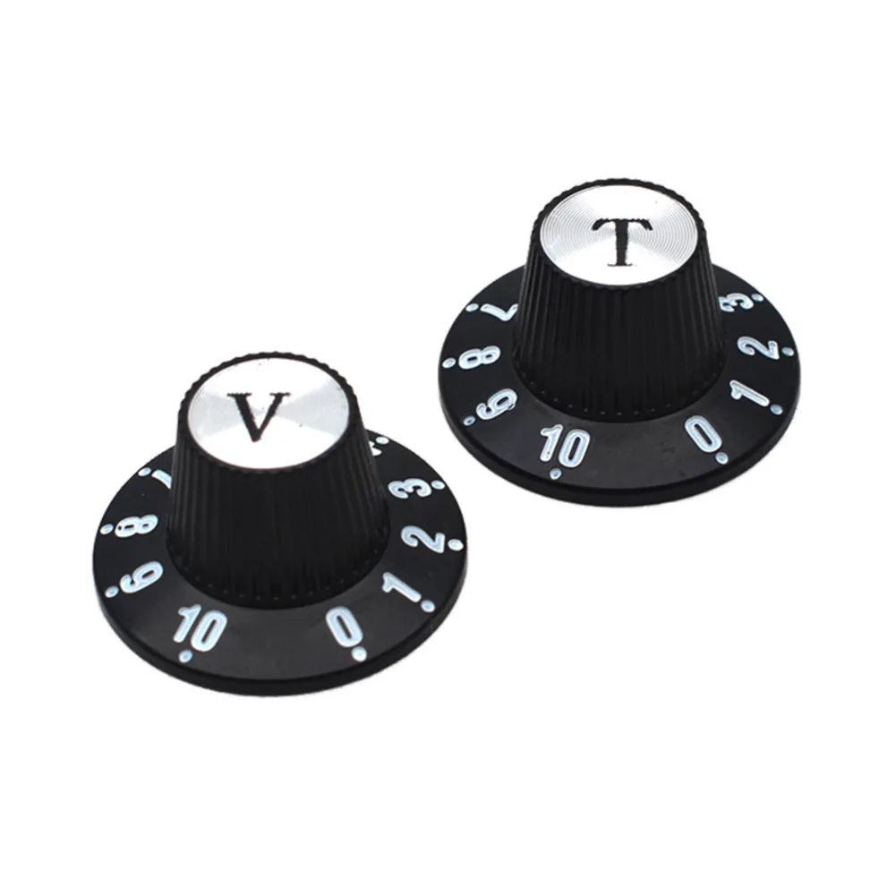 Guitar Volume Tone Witch Hat Knobs For Performances Multiple Sets Available Performance Reliability Quality Plastic