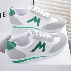 Round Head Deep Mouth Sneakers Light Versatile Breathable Cross Lace Casual Sports White Shoes Shoes Tennis Sneaker