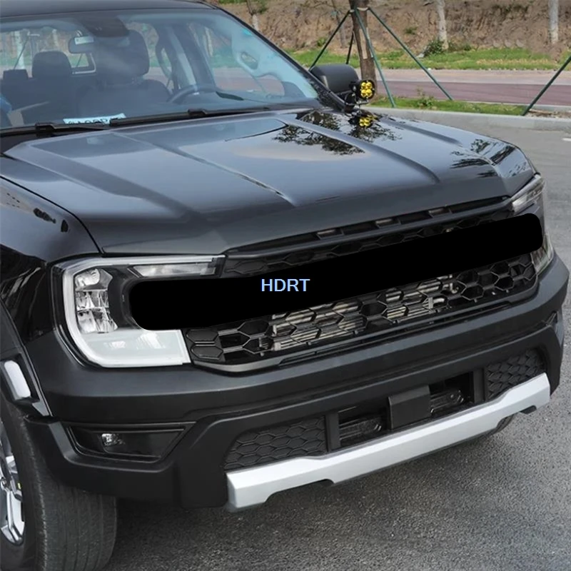 Car Style Front Racing Grille Engine Hood Cover Trim Protector Decoration Accessories Exterior Sticker For Ford Ranger T9 2023 +