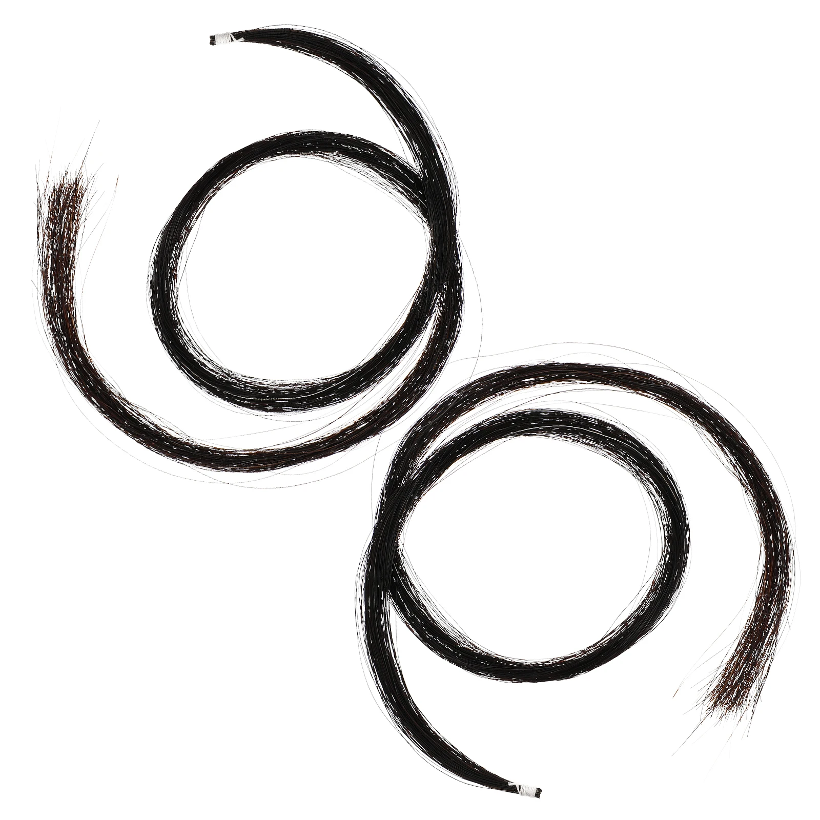 

2 Hanks Violin Hair Natural Thick Hair Rehairing Supplies Instrument Accessories for Viola Violin Bow