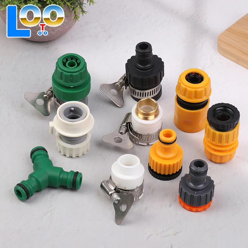 유니버설 수도꼭지 연결기 탭 커넥터 어댑터 정원 주방 물 호스 파이프 조인트 피팅 액세서리