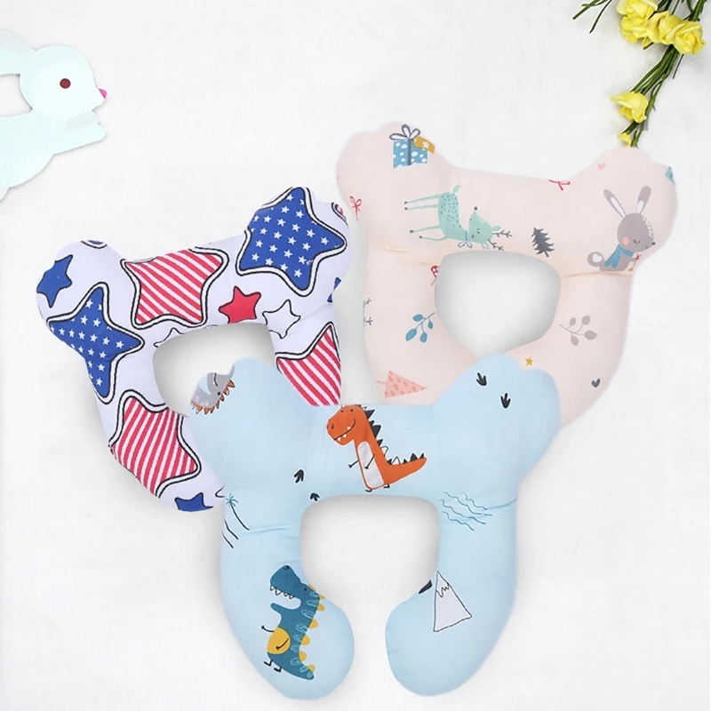 Cotton Baby Stroller Pillow Children U-shaped Pillow Travel Car Seat Head Neck Protection Pillow Boy Girl Pram Pushchair Pillow