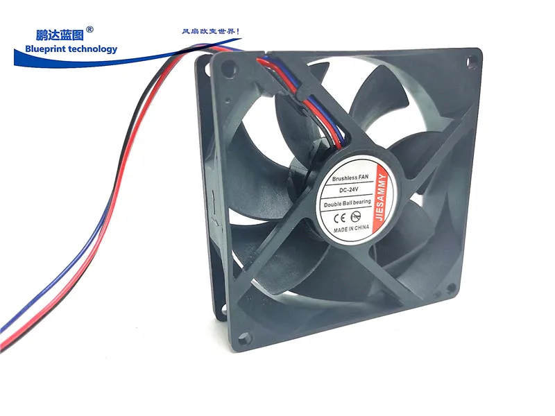 Ventilador de refrigeración con doble rodamiento de bolas, ventilador de chasis de frecuencia Variable, función de medición de velocidad de alarma, 24V, 9025 cm, 9225, nuevo, 9,2