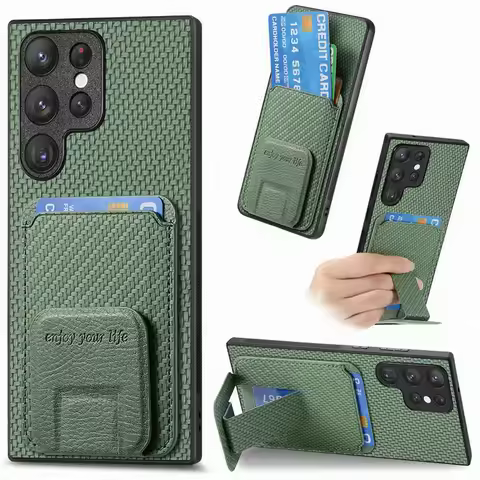 Luxury Leather Card Slot Phone Case for Samsung Galaxy S24 S23 S21 S22 Ultra S10 S9 S8 Plus Note 20 Ultra Shockproof Wallet Case