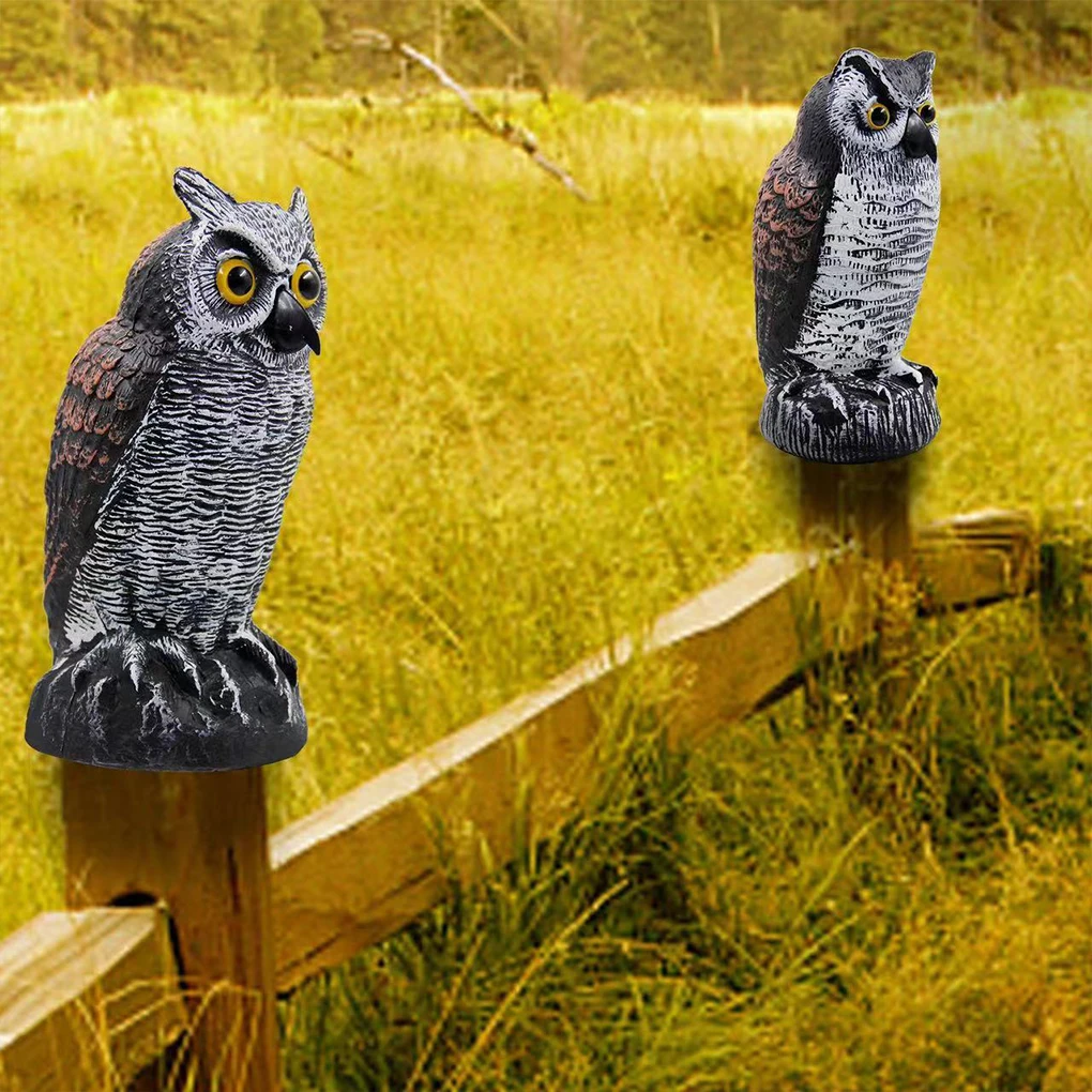 

Lifelike Simulated Owl Ornament For Garden Scare And Mouse Repellent Low Water Absorption Non-toxic