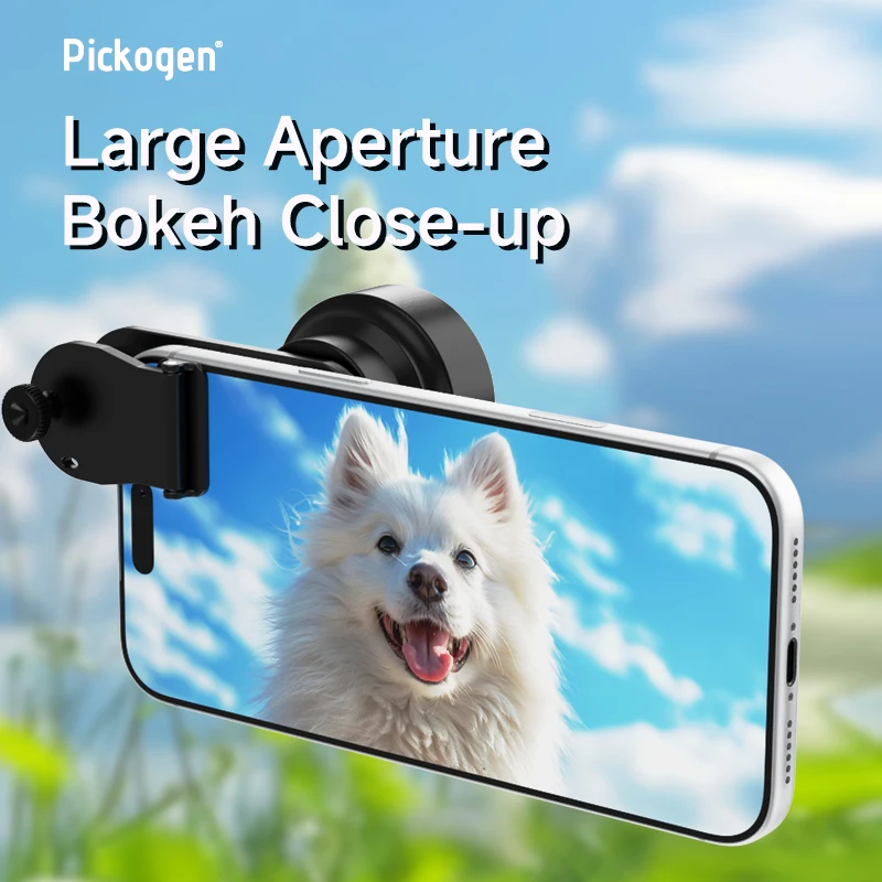 PICKOGEN HD 60mm Telephoto Lens 2X Magnification for IPhone13/14/15/16/17/Samsung/Xiaomi Phone Cage Case with 17mm Lens Adapter