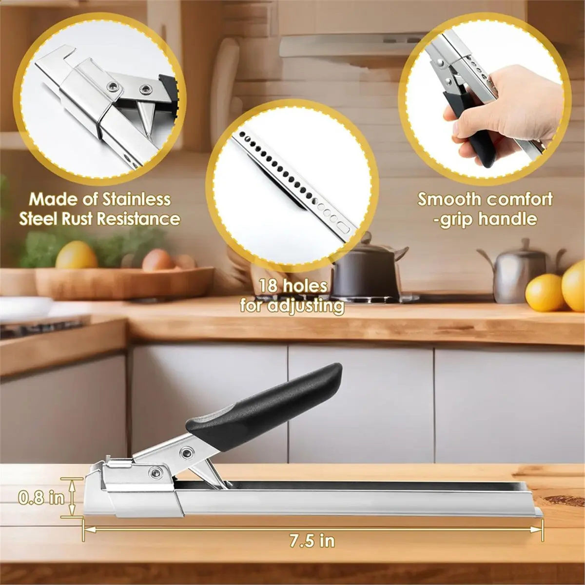 2-Pack Adjustable Jar Openers Comfort Grip for Arthritis and Weak Hands Extendable and Adjustable Can Opener