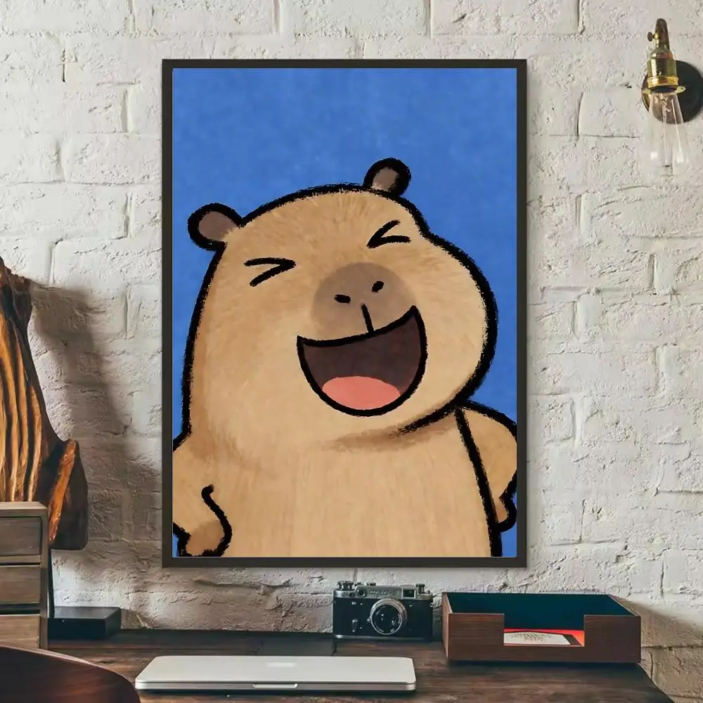 Einfaches, niedliches Kicapara-Cartoon-Poster für Zuhause, Wohnzimmer, Schlafzimmer, Bar, Flur, klebrige Wandkunst, ästhetische Dekoration – Detail 11