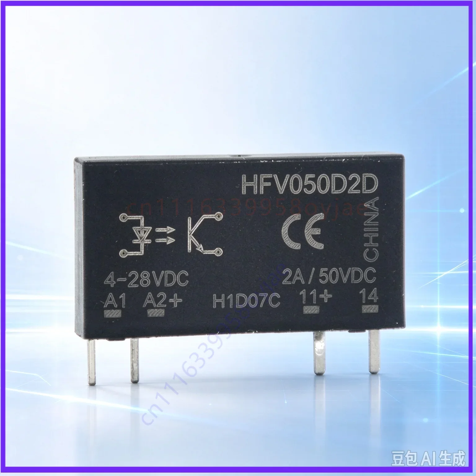 for HFV050D2D Ultra-thin Solid State Relay DC24V 12V DC Control DC AC 2A 5A  5pcs