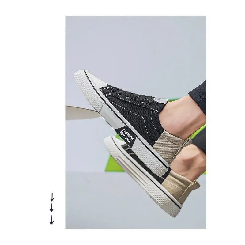 

Men's Soft Bottom Casual Sports Trend Fashion Canvas 48 Summer New Men Breathable Versatile Skateboarding Shoes 2026