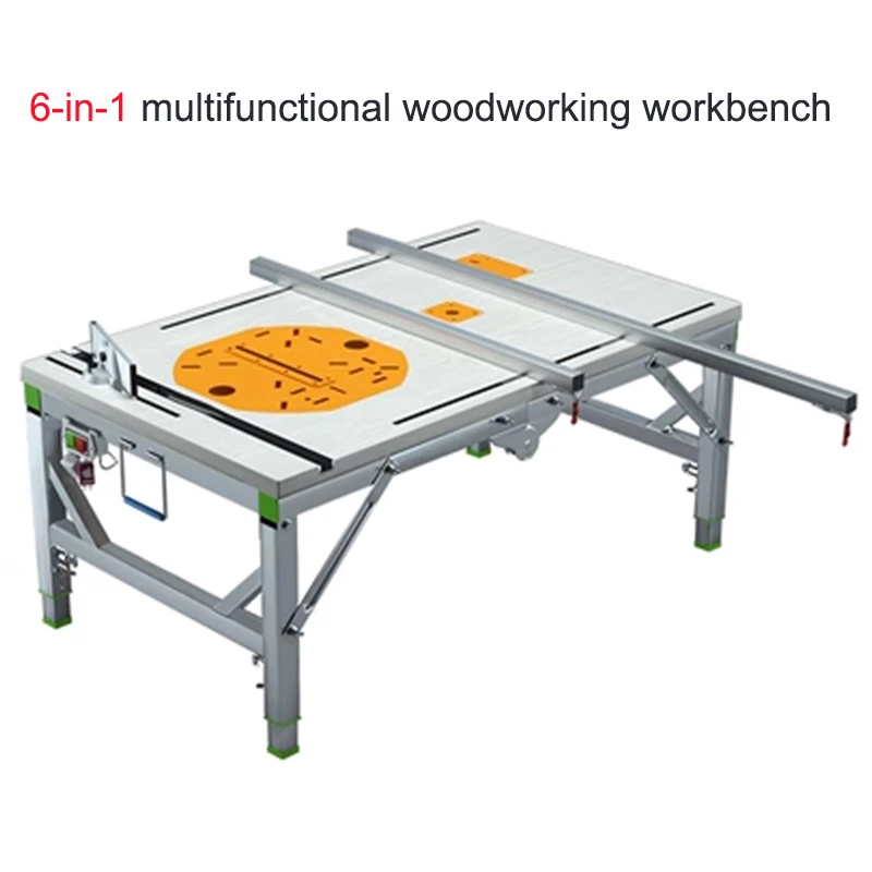 DIY Folding Lifting Work Saw Multifunctional Woodworking Workbench Electric Woodworking Table Saw Upside Down Sliding Table Saw