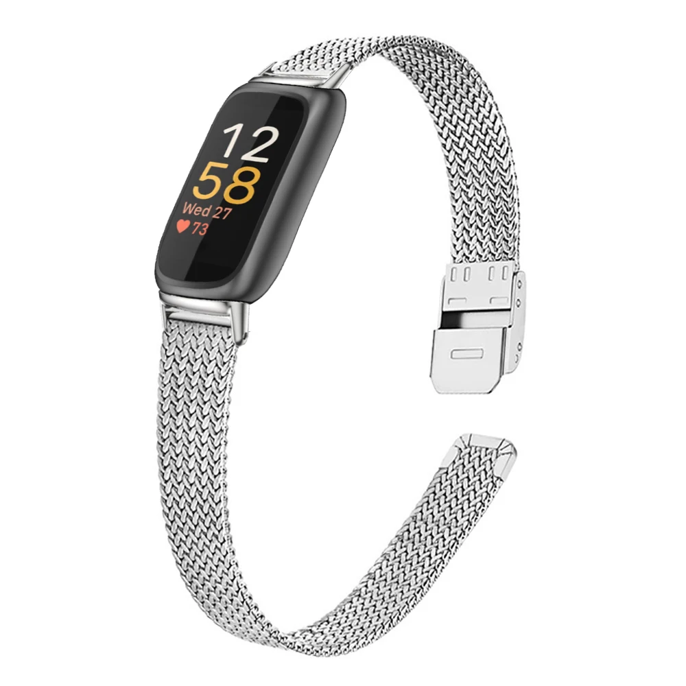 New Premium Mesh Band For Fitbit Inspire 3 Stainless Steel Watch Braided Bracelet Strap Loop For Fitbit Inspire 3