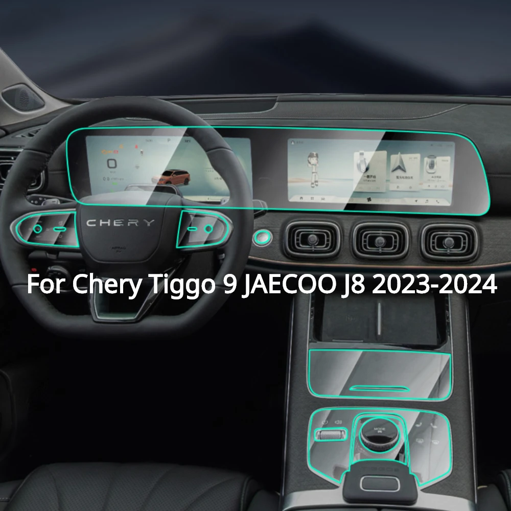 Für chery tiggo 9 jaecoo j8 2015-2019 auto innen zubehör film transparent tpu zahnrad mittel konsole kratz fest umrüstung