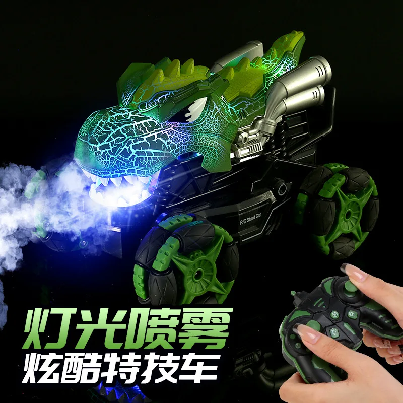 Dinosaurus afstandsbediening stuntauto Shark Spray elektrische vierwielaandrijving Drift Boy dinosaurus auto speelgoed racecadeau verjaardagscadeau speelgoed