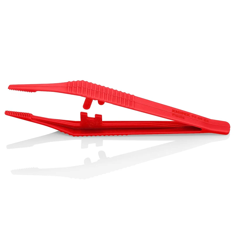 KNIPEX 92 69 84 Plastic Toothed Tweezers High Temperature Resistant Clamping Tool Wide Application Range Simple Operation