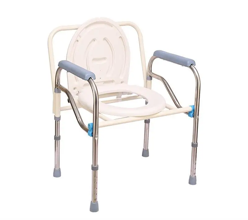 New Portable Commode Chair Folding Adjustable Toilet Chair for Elderly and Disabled