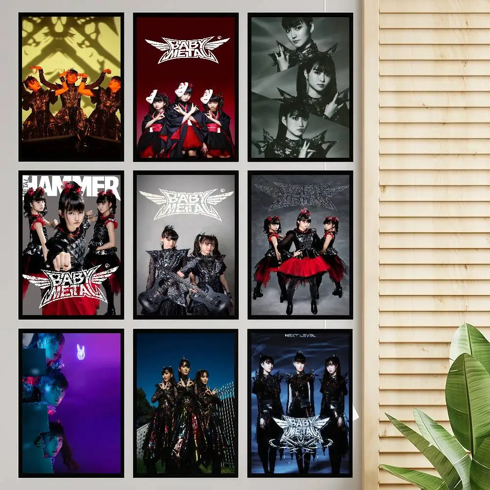 Babymetal Japanische Idol Group Klassische Vintage Poster Decoracion Malerei Wandkunst Weißes Kraftpapier Kawaii Raumdekoration