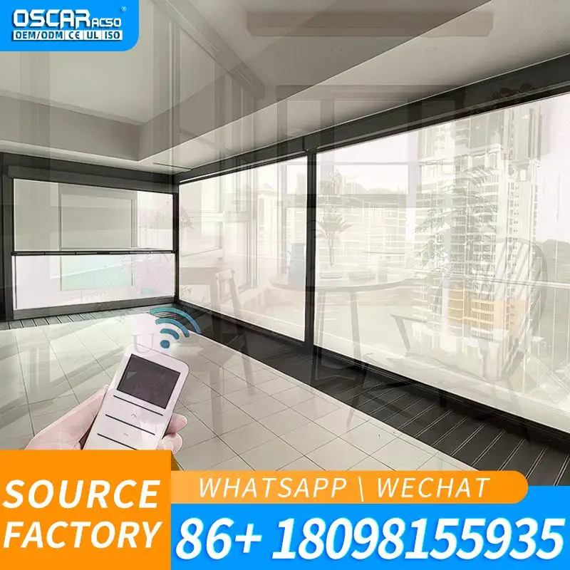 Outdoor Space with Automatic Smart Drive Exterior Zip Track Electric Roller Blinds for Effortless Shade Rolling Blind