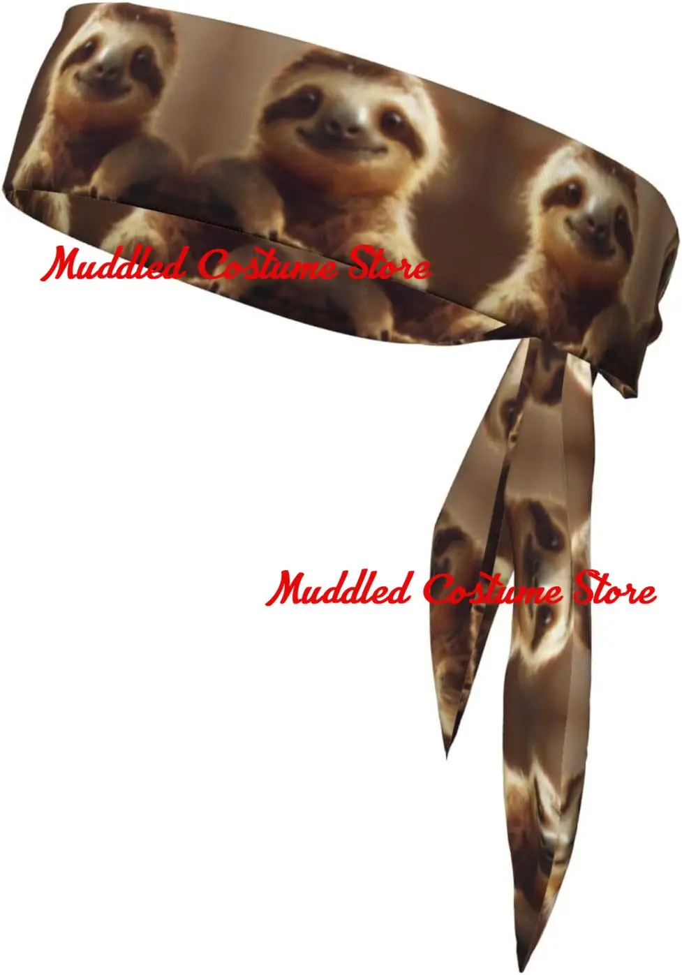 

Adorable Sloth Print Double-Sided Sport Head Tie Adjustable Sports Headband