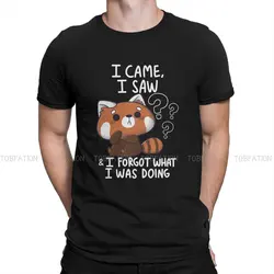 Forgetful  Fashion TShirts Red Panda Ailurus Fulgens Male Style Fabric Streetwear T Shirt O Neck