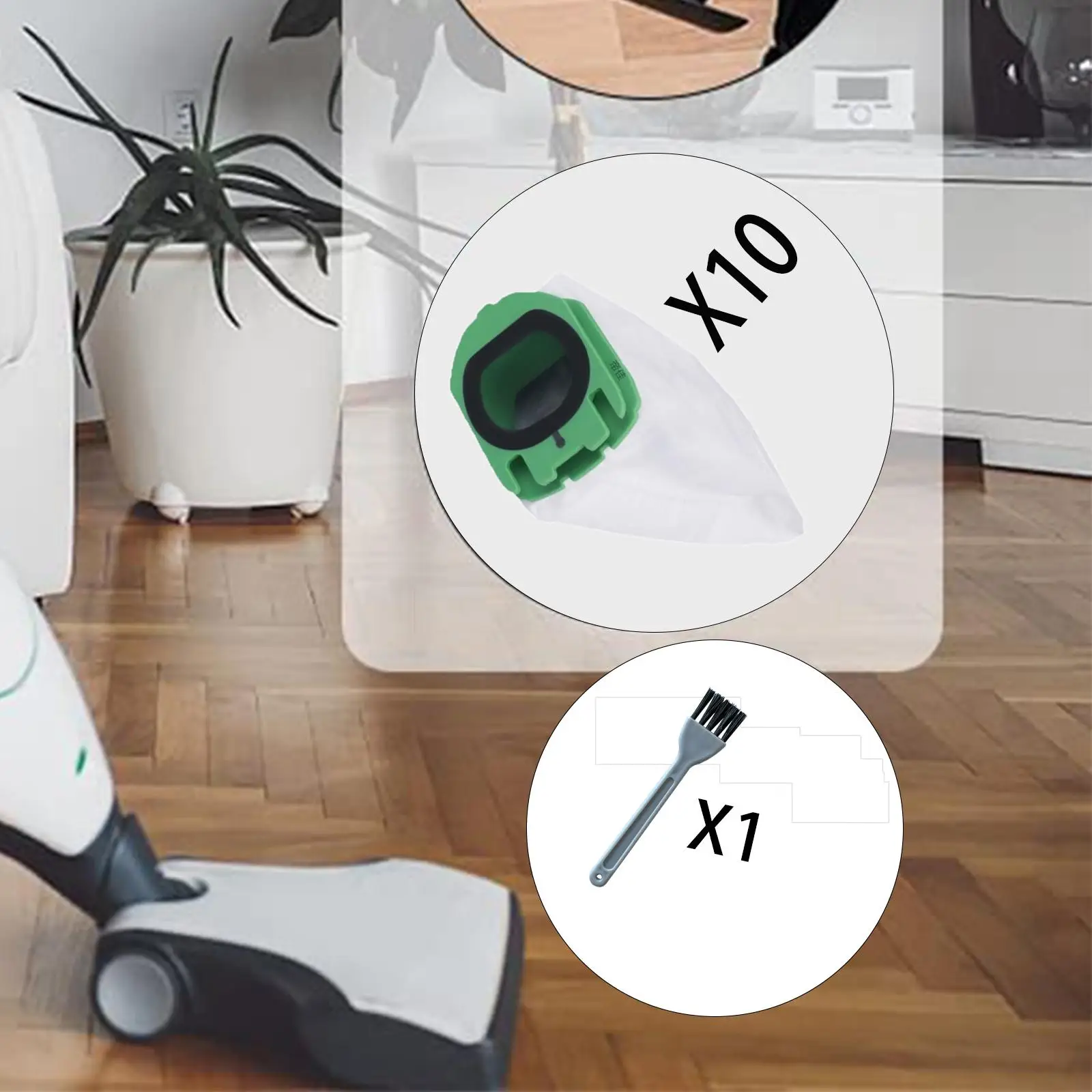 10 шт. мешки для ручного пылесоса из нетканого материала многоразовые вакуумные мешки для ручного пылесоса VK135 Accs