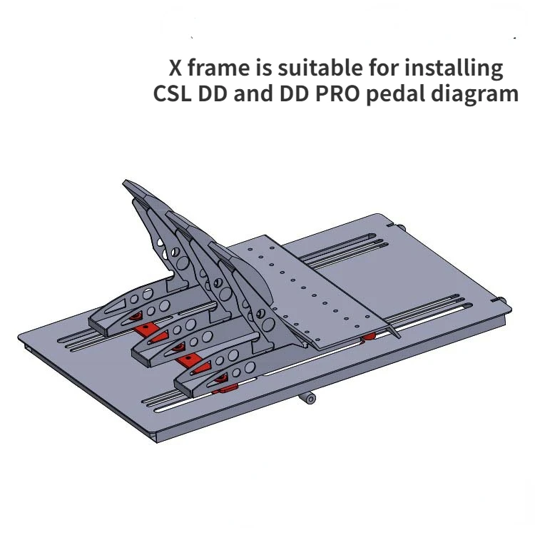 FanatecCSLDDPRO steering wheel pedal fixing component for X folding frame and aluminum seat racing simulation