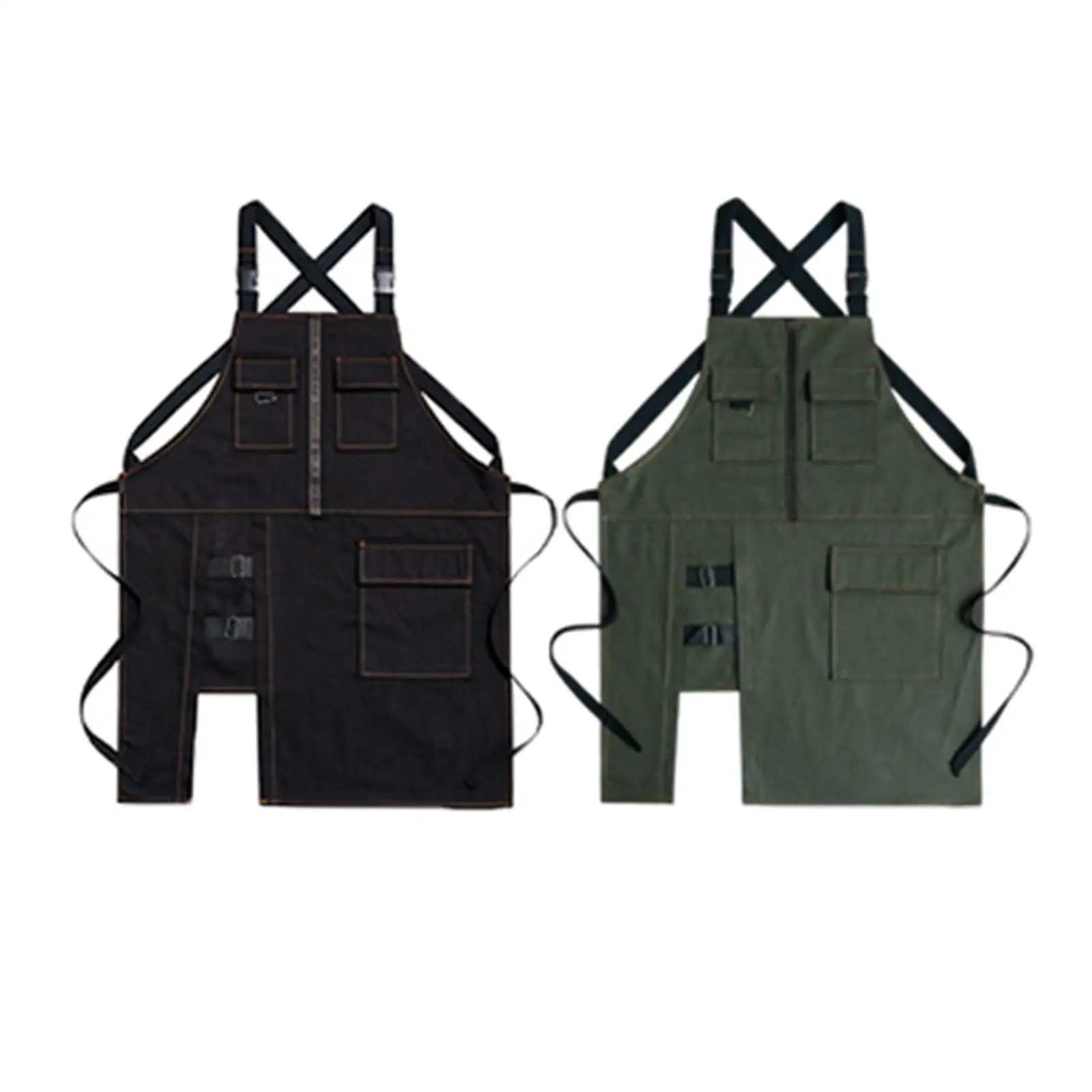 Industrial Apron with Crossback & Pocket for Barbecue Welding Woodworking