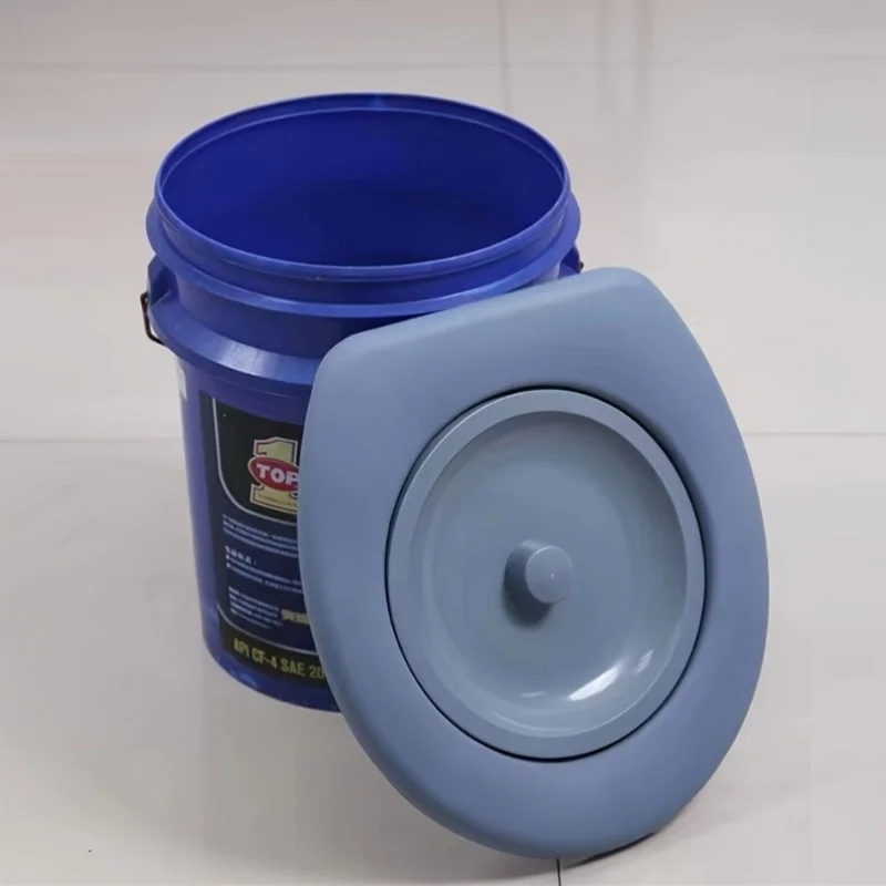 Tragbarer Camping-Toilettendeckel, Silikon, passend für Standard-Zahnbürsteimer, langlebiges PP-Polypropylen, ideal zum Wandern und Notfälle