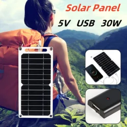 Solar Panel 5V USB Type-C Charge Portable Flexible Kit IP65 Lightweigh Mini System For Phones Car Camping Hiking Power Banks