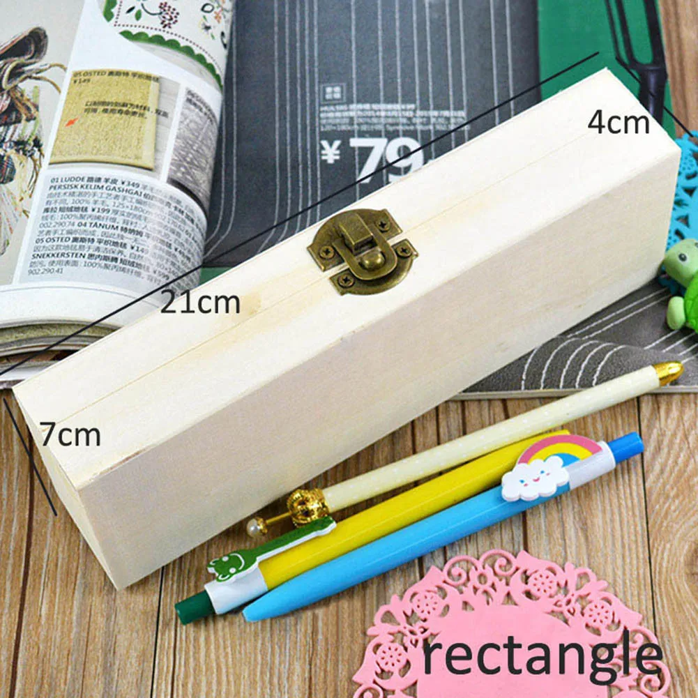 21*7*4cm Wooden Box Gift Packing Portable Vintage Jewelry Case Multifunction Home Office Storage Boxes Easy To Carry