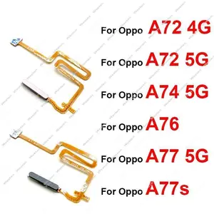 Bilashmart OPPO A72 A74 A76 A77 A77S 4G 5G Power Button Fingerprint Flex Cable Touch Side Finger Print Sensor Flex Ribbon Parts