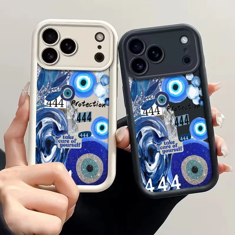 444 Böses Auge Spiritualität Silikonhülle für iPhone 16 13 11 17 Pro Max Hüllen iPhone 12 ProMax 14 15 Plus 8 XS Stoßfeste Hülle – Detail 10