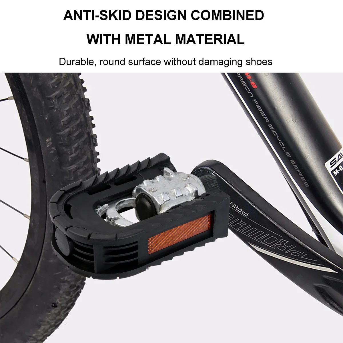 

2Pcs Foldable Pedal for Mountain Bike Road Bike Cycling Anti-Slip Design Hollow Lightweight Easy Storage Reflective Stripe